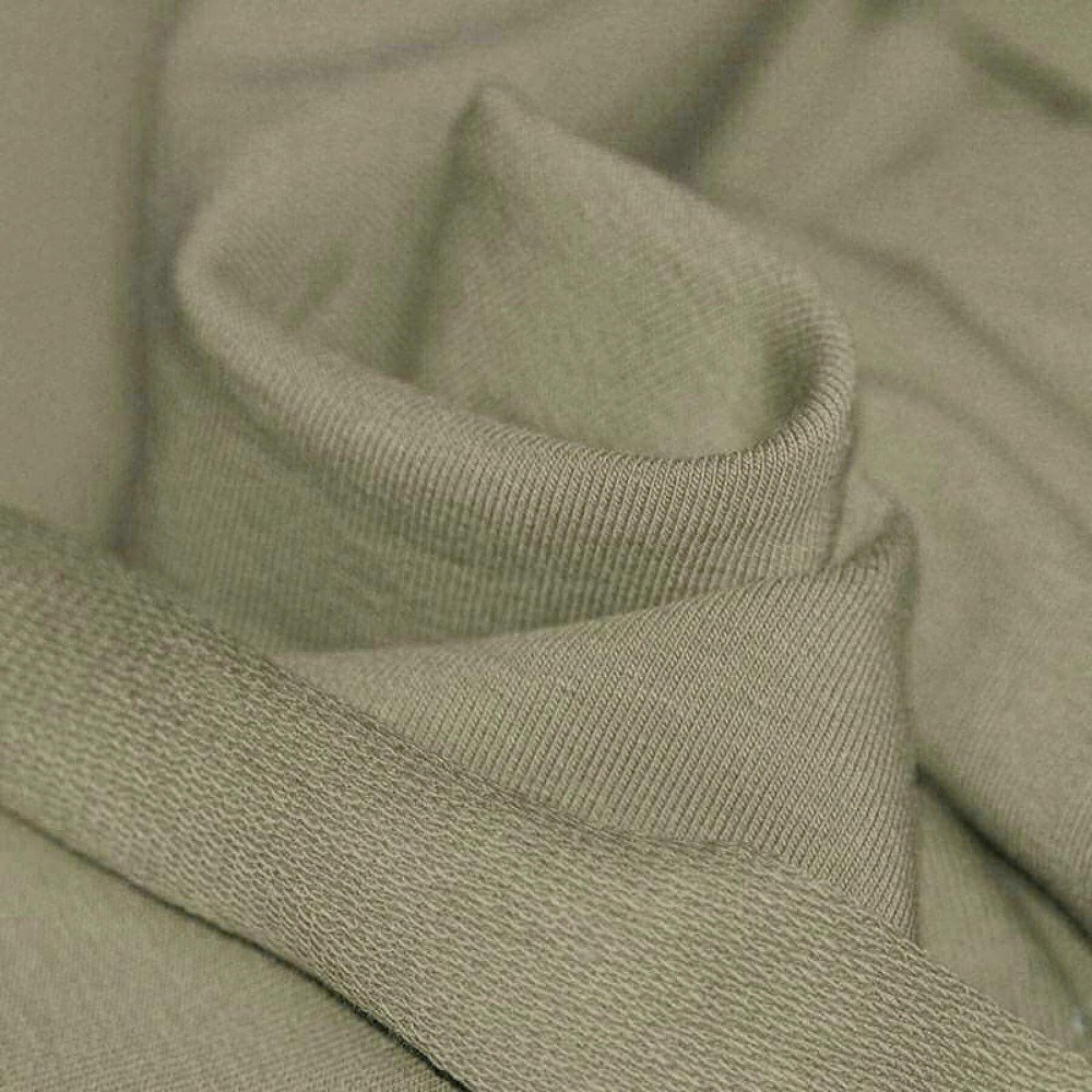 French Terry Khaki Grøn