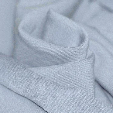Tessuto French Terry Blu Acciaio - (Tessuti Felpa Sweat)