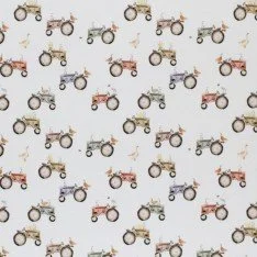 Jersey Cotton Fabric Digital Print - Tractors