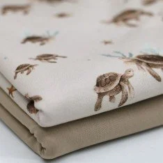 Jersey Cotton Fabric Digital Print - Turtle Sea