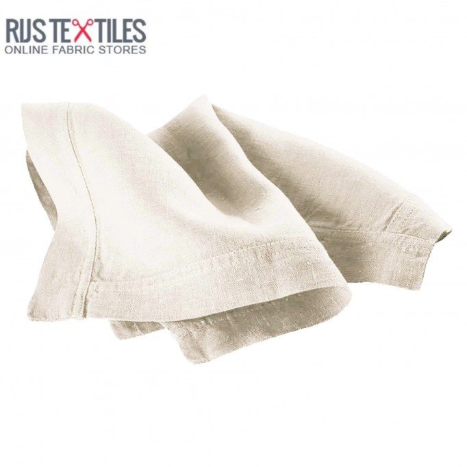 Tissu Lin Beige Naturel - (Tissu Lin lavé )