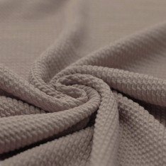 Mini Cable Jersey Fabric Taupe