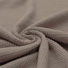 Mini Cable Jersey Fabric Taupe