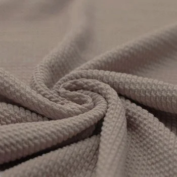 Mini Zopfmuster Jersey Stoff Taupe Mini Zopfmuster Jersey Stoff Taupe