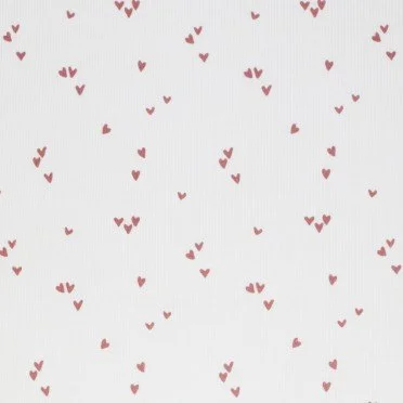Rippstrick Jersey Stoff - Unregelmäßiges Herzen Lehm Rosa - (Jersey Stoffe)