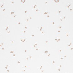 Tessuto Jersey Di Costine - Cuori Irregolari Beige Chiaro