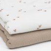 Rippstrick Jersey Stoff - Unregelmäßiges Herzen Hellbeige - (Jersey Stoffe)