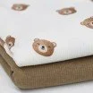 Rib Knit Jersey Fabric - Sweet Bears Ecru - (Jersey Fabrics)