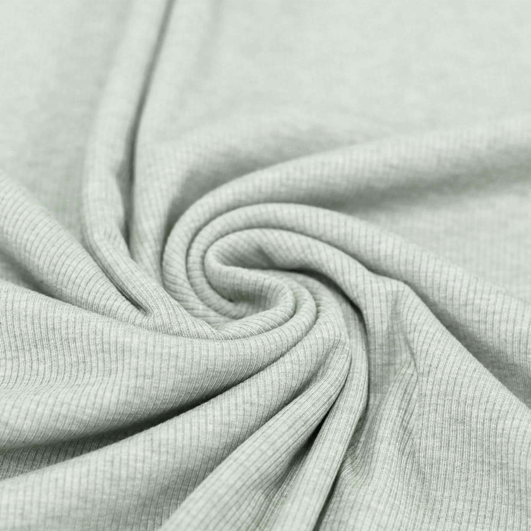 Rib Jersey Stof Groen Melange