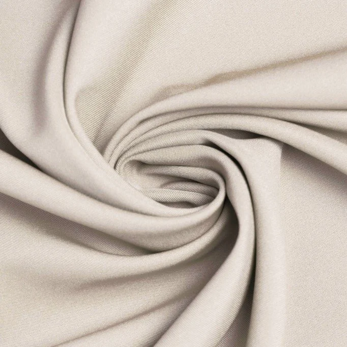 Stretch Gabardine Stof (Bamboe Touch) Licht Beige - (Gabardine Stoffen)