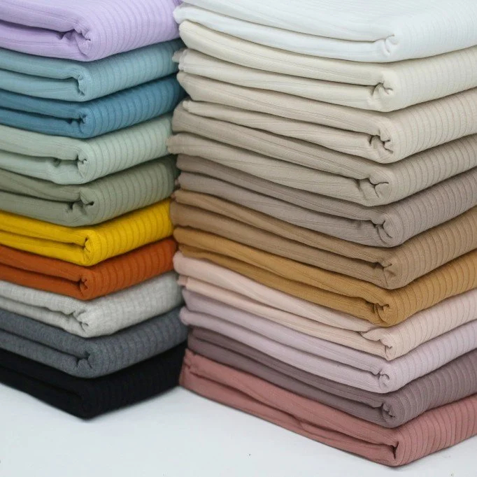 Breitcord Rippjersey Stoff Pastell Flieder - (Jersey Stoffe)