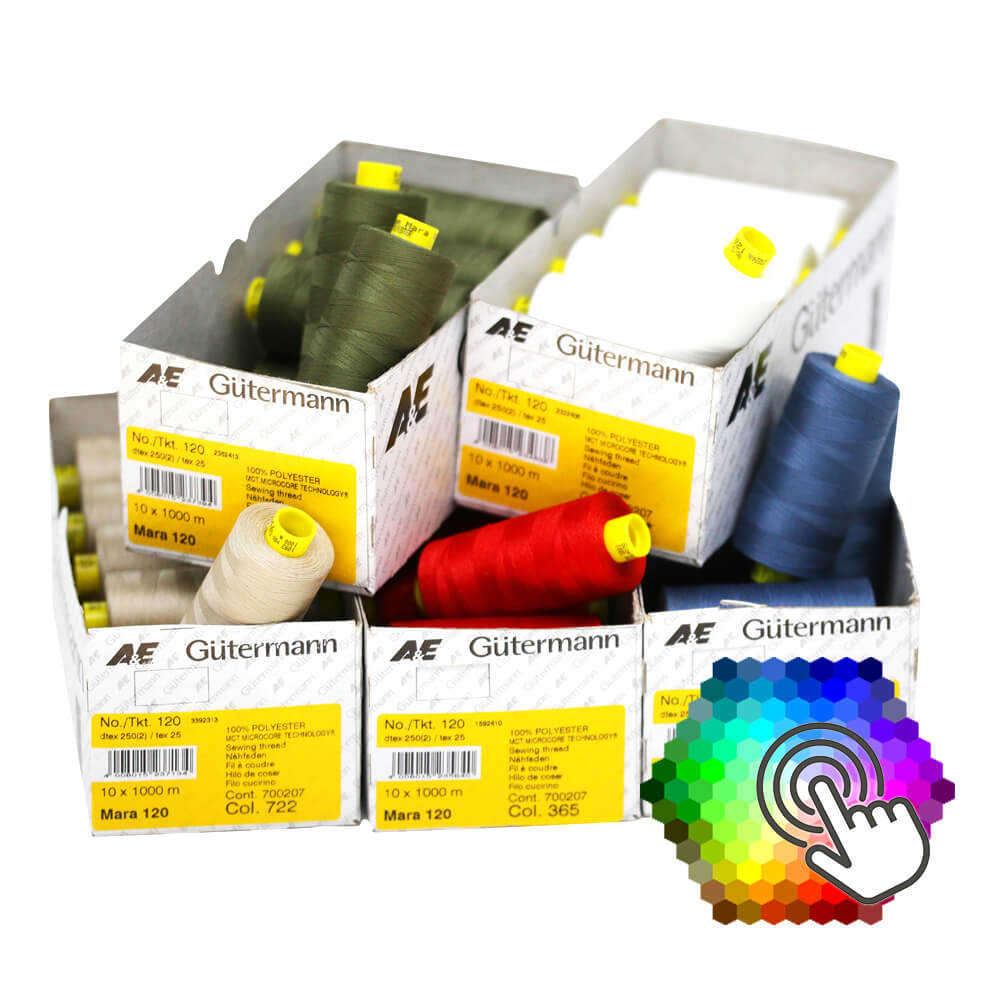 Gütermann Fils à Coudre MARA 5 Couleurs x 10 Pièces Paquet Gütermann Fils à Coudre MARA 5 Couleurs x 10 Pièces Paquet