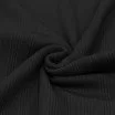 Onregelmatige Rib Jersey Stof Zwart - (Jersey Stoffen)