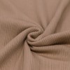 Tissu Maille Tricot Côtelé Irrégulières Cacao