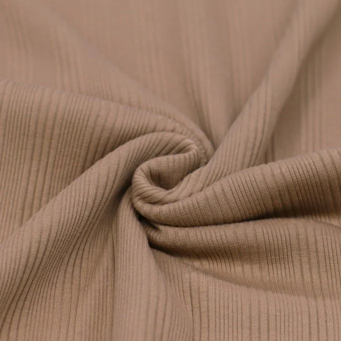 Irregular Rib Jersey Fabric Cacao - (Jersey Fabrics)