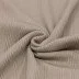 Irregular Rib Jersey Fabric Dark Beige