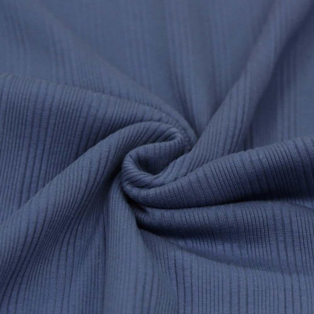 Uregelmæssig Rib Jersey Strikstof Mørk Jeans