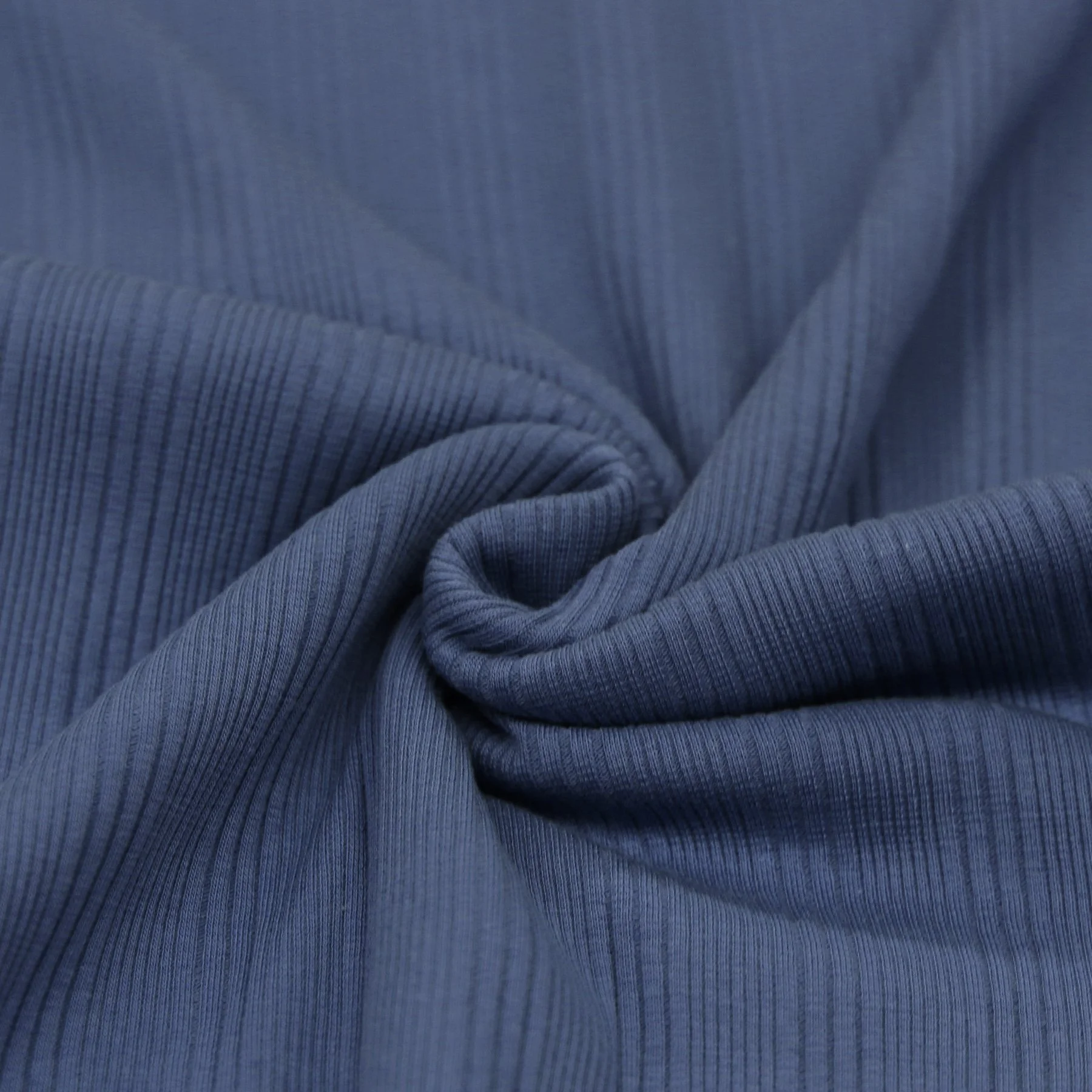 Onregelmatige Rib Jersey Stof Donker Jeans