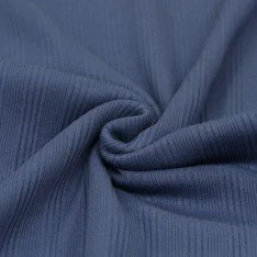 Irregular Rib Jersey Fabric Dark Jeans