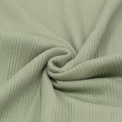 Tissu Maille Tricot Côtelé Irrégulières Vert Poussiéreux