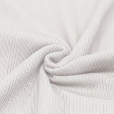 Unregelmäßiger Rippstrick Jersey Stoff Ecru