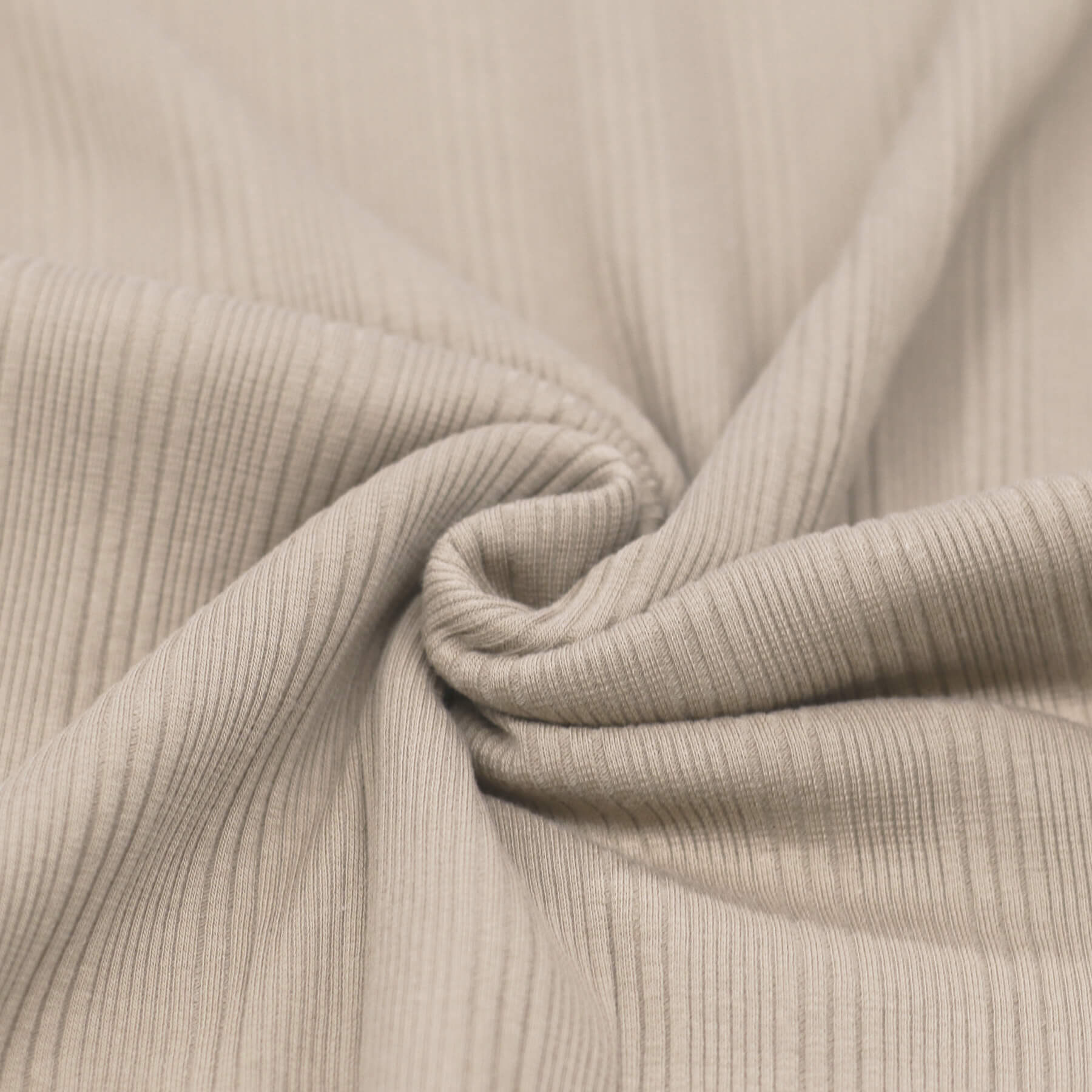 Onregelmatige Rib Jersey Stof Licht Beige