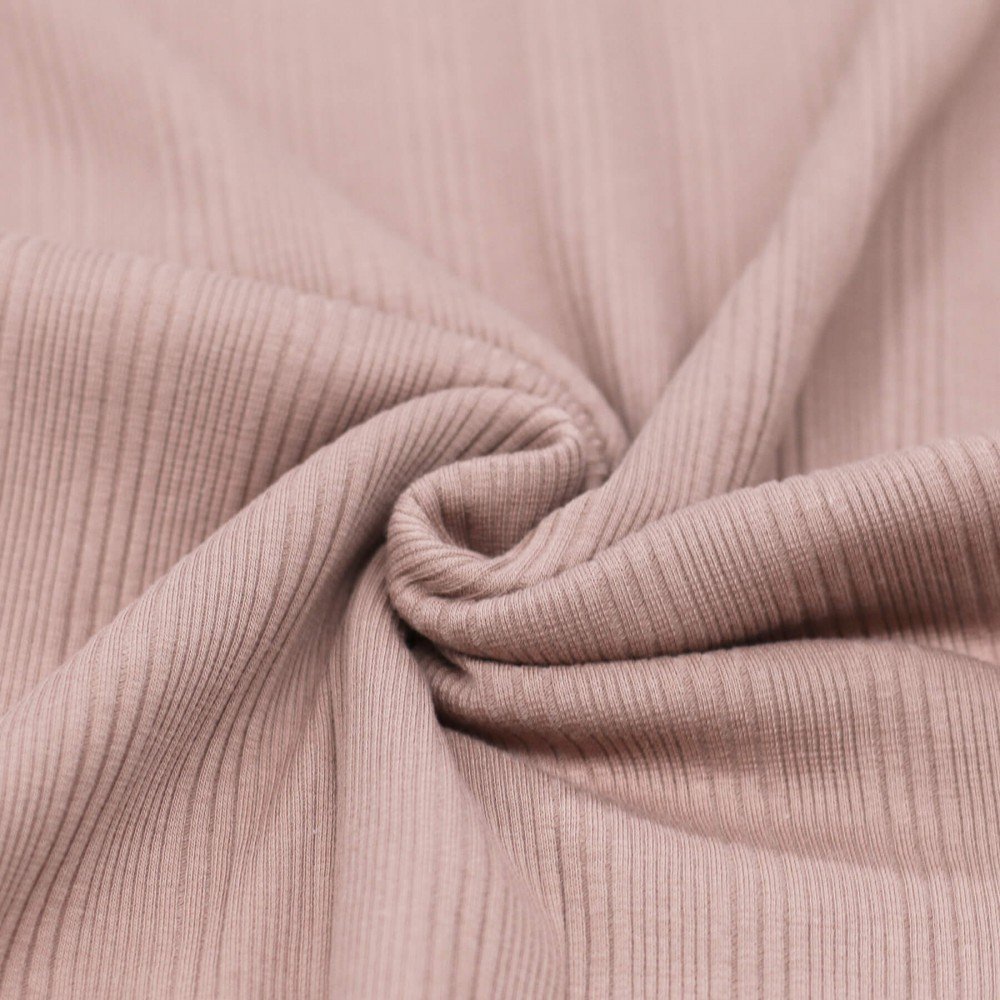 Uregelmæssig Rib Jersey Strikstof Nude Pink