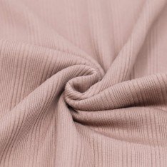 Unregelmäßiger Rippstrick Jersey Stoff Nude Rosa
