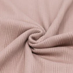 Tessuto Jersey a Costine Irregolari Nude Rosa Tessuto Jersey a Costine Irregolari Nude Rosa