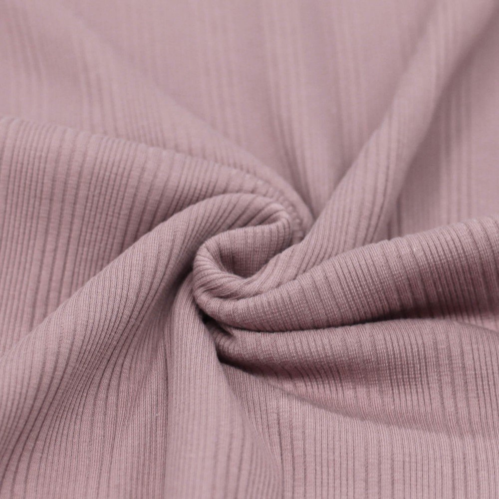 Uregelmæssig Rib Jersey Strikstof Gammel Pink