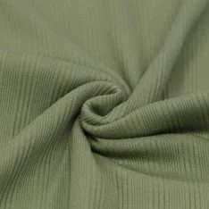 Unregelmäßiger Rippstrick Jersey Stoff Olive Unregelmäßiger Rippstrick Jersey Stoff Olive