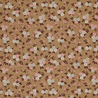 Jersey Di Cotone Stampa Digitale - Marrone Rosa Piccolo Fiore Jersey Di Cotone Stampa Digitale - Marrone Rosa Piccolo Fiore - (Jersey Di Cotone Digitale Stampata)