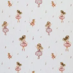 Rib Knit Jersey Fabric - Ballerina