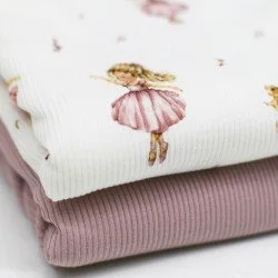 Rippstrick Jersey Stoff - Ballerina