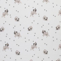 Tissu Maille Tricot Côtelé - Chiens