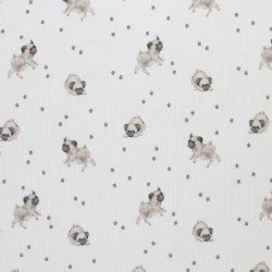 Tissu Maille Tricot Côtelé - Chiens