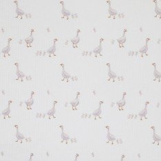 Rib Jersey Stof - Kleine Witte Eendjes