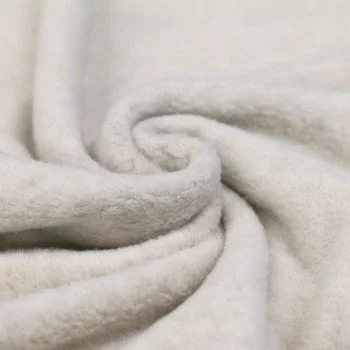 Bomuldsfleece Stof (Sherpa) Lys Beige Melange Bomuldsfleece Stof (Sherpa) Lys Beige Melange