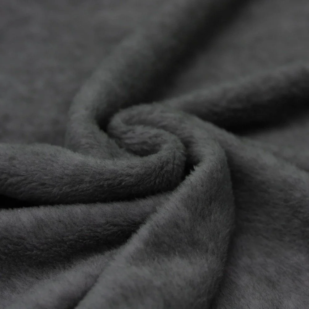 Cotton Fleece Fabric (Sherpa) Dark Grey Melange Cotton Fleece Fabric (Sherpa) Dark Grey Melange - (Cotton Fleece Fabric (Sherpa))