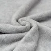 Baumwollfleece Stoff (Sherpa) Hellgrau Melange - (Baumwollfleece Stoffe (Sherpa))