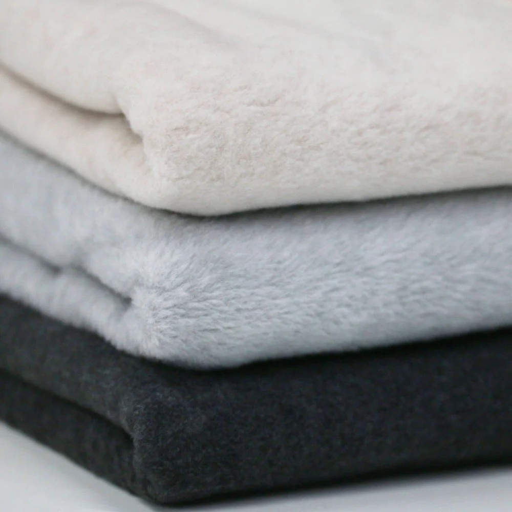 Cotton Fleece Fabric (Sherpa) Dark Grey Melange Cotton Fleece Fabric (Sherpa) Dark Grey Melange - (Cotton Fleece Fabric (Sherpa))