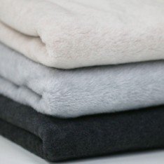 Pile Tessuto Di Cotone (Sherpa) Grigio Scuro Melange