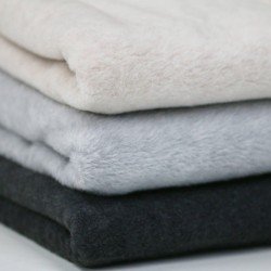 Pile Tessuto Di Cotone (Sherpa) Grigio Scuro Melange