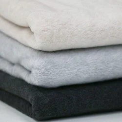 Baumwollfleece Stoff (Sherpa) Dunkelgrau Melange Baumwollfleece Stoff (Sherpa) Dunkelgrau Melange