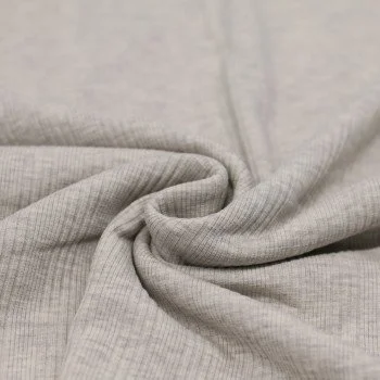 Dzianina Prążkowana Cienki Prążek Nieregularne Beż Melanż