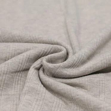 Irregular Rib Jersey Fabric Beige Melange - (Jersey Fabrics)