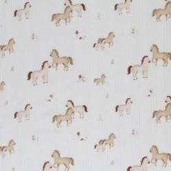 Irregular Rib Jersey Fabric - Horses Irregular Rib Jersey Fabric - Horses