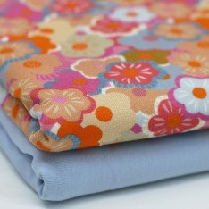 Bomuldjersey Digital Print - Abstrakt Blomst Farverig