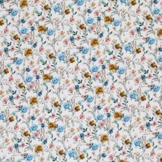Bomuldjersey Digital Print - Blomsterguirlande