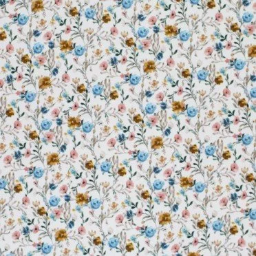 Jersey Di Cotone Stampa Digitale - Ghirlanda Di Fiori - (Jersey Di Cotone Digitale Stampata)